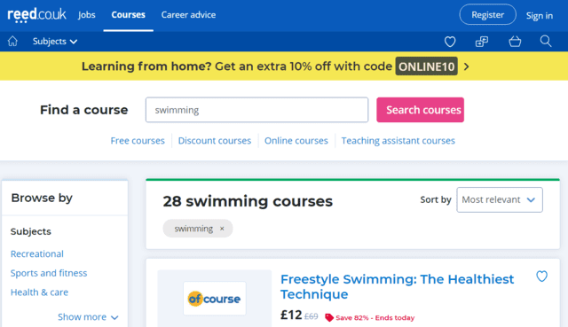 Reed Learn Swimming Lessons Online
