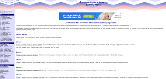 Russianlessons Learn Russian Lessons Online