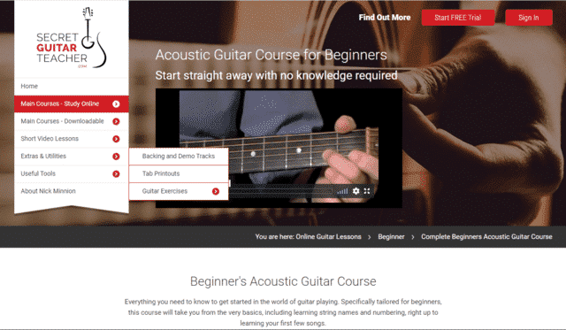 SecretGuitarTeacher Learn Acoustic Guitar Lessons Online