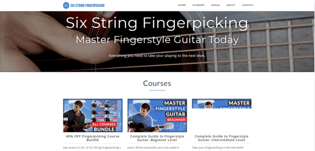 Sixstringfingerpicking Learn Fingerstyle Guitar Lessons Online