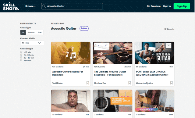 SkillShare Learn Acoustic Guitar Lessons Online