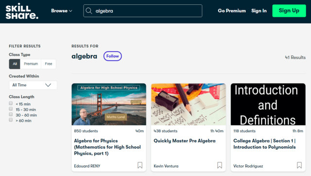 Skillshare Learn Algebra Lessons Online