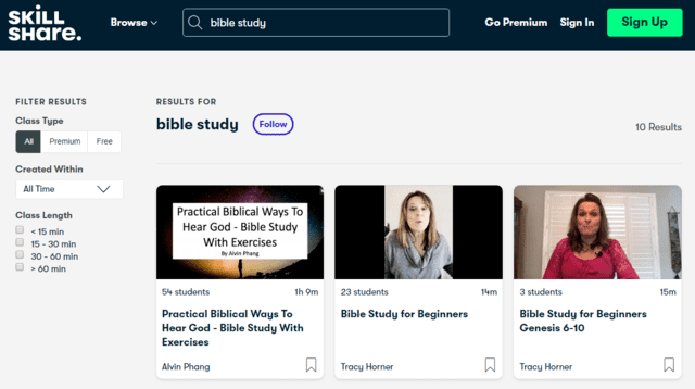 Skillshare Learn Bible Lessons Online