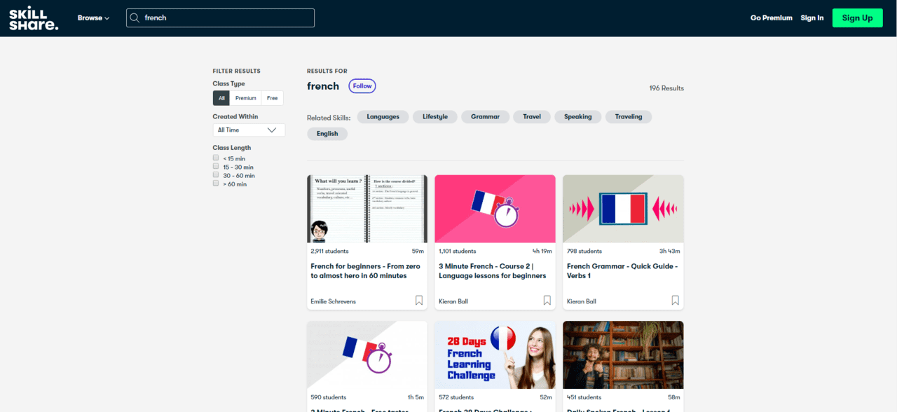 SkillShare Learn French Lessons Online