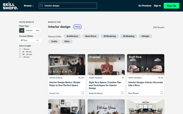 SkillShare Learn Interior Design Lessons Online