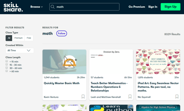 SkillShare Learn Maths Lessons Online