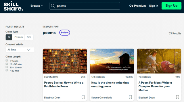 Skillshare Learn Poems Lessons Online