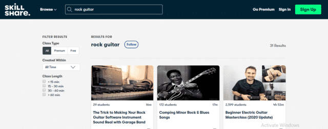 SkillShare Learn Rock Guitar Lessons Online