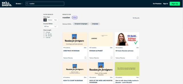 Skillshare Learn Russian Lessons Online
