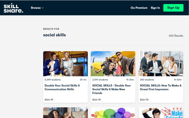 SkillShare Learn Social Skills Lessons Online