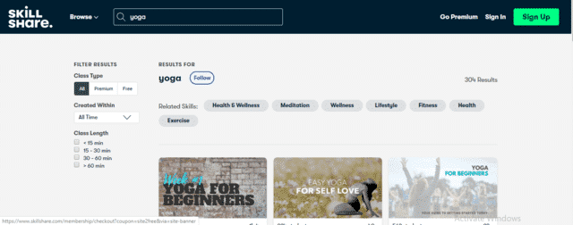 SkillShare Learn Yoga Lessons Online