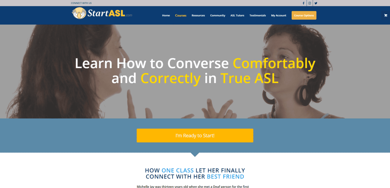 Startasl Learn American Sign Language Lessons Online