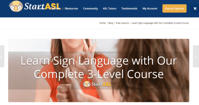 Startasl Learn Sign Language Lessons Online