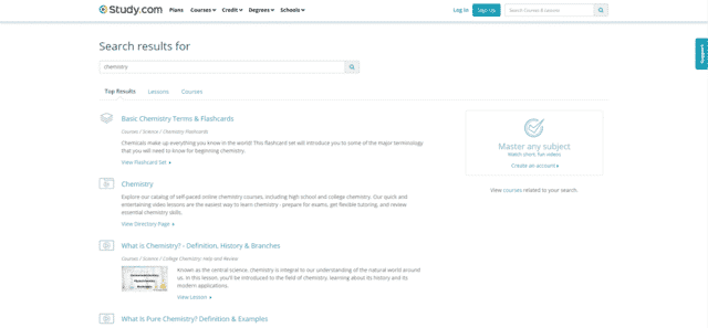 Study Learn Chemistry Lessons Online