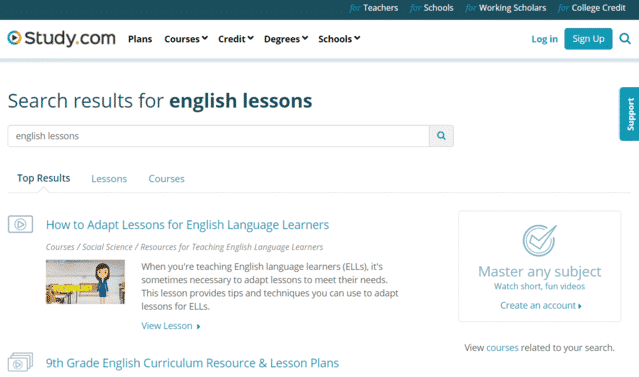 Study Learn English Lessons Online