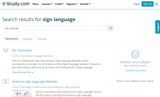 Study Learn Sign Language Lessons Online