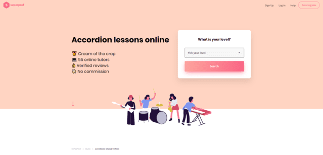 superprof learn accordion lessons online