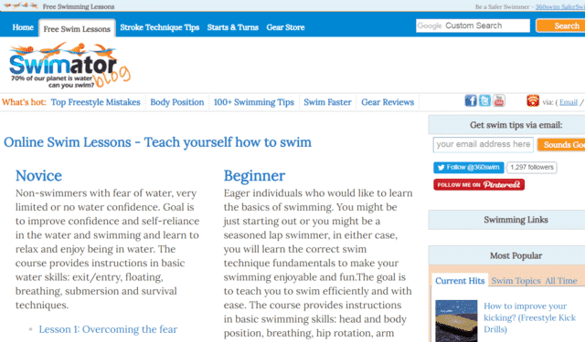 Swimator Learn Swimming Lessons Online