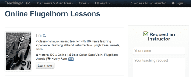 Teachingmusic Learn Flugelhorn Lessons Online