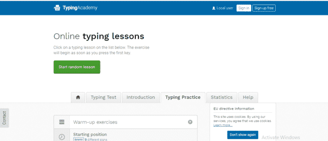 TypingAcademy Learn Typing Lessons Online