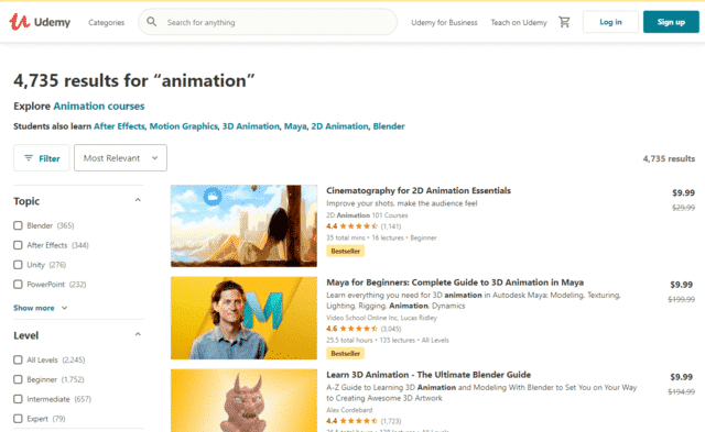 Udemy Learn Animation Lessons Online