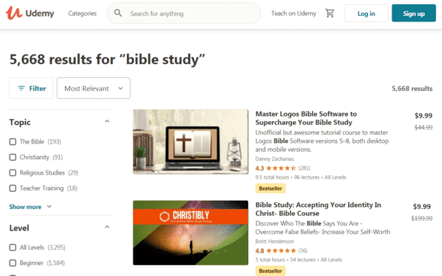 Udemy Learn Bible Lessons Online
