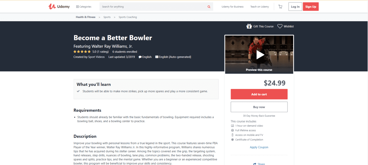Udemy Learn Bowling Lessons Online