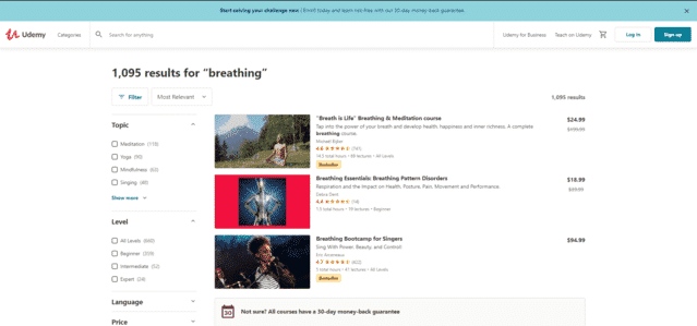 Udemy Learn Breathing Lessons Online