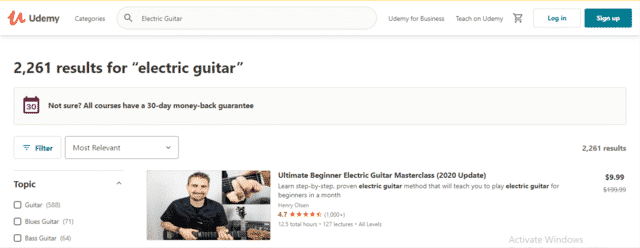 Udemy Learn Electric Guitar Lessons Online