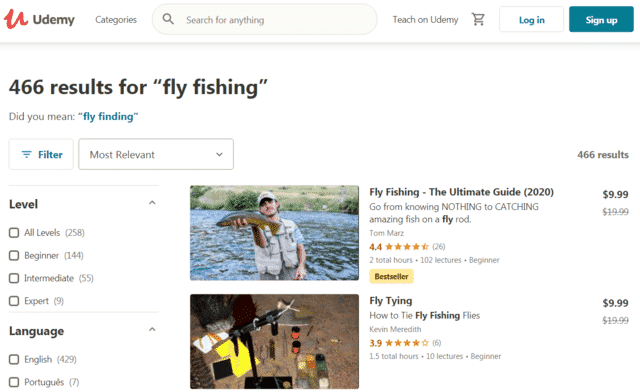 Udemy Learn Fly Fishing Lessons Online