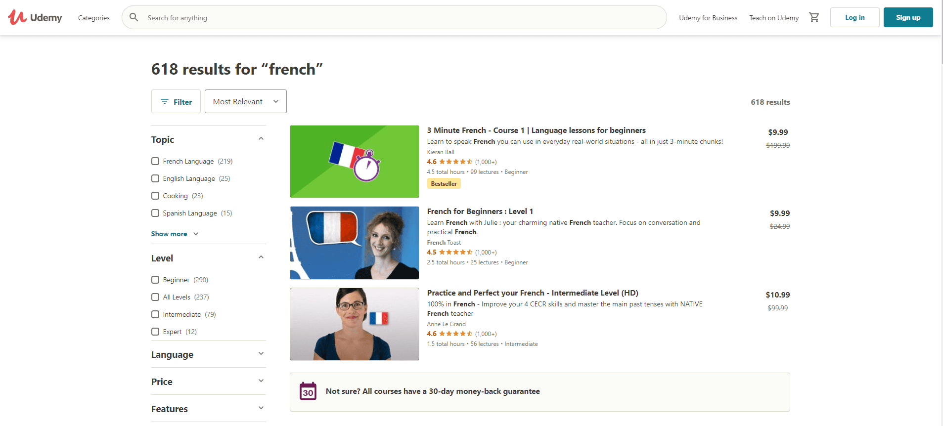Udemy Learn French Lessons Online