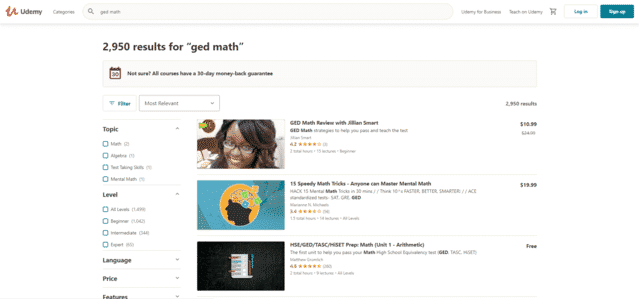 Udemy Learn GED Math Lessons Online