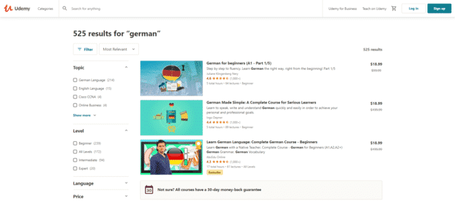 Udemy Learn German Lessons Online