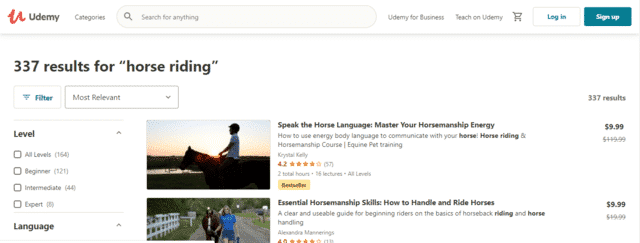 Udemy Learn Horse Riding Lessons Online