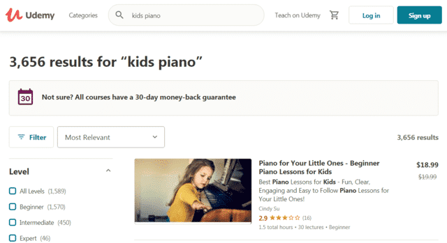 Udemy Learn Kids Piano Lessons Online