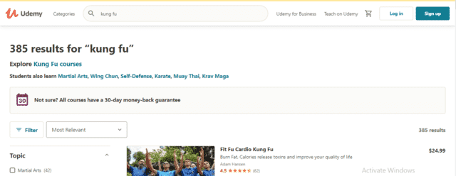 Udemy Learn Kung Fu Lessons Online
