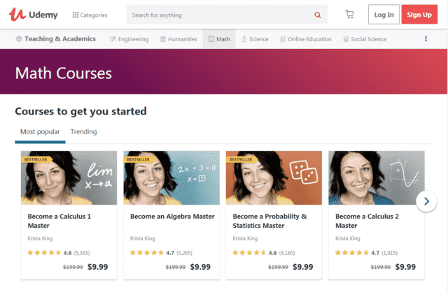 Udemy Learn Maths Lessons Online