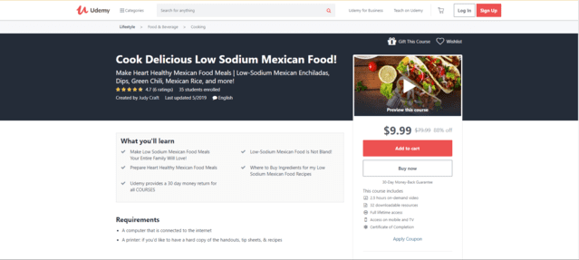 Udemy Learn Mexican Cooking Lessons Online