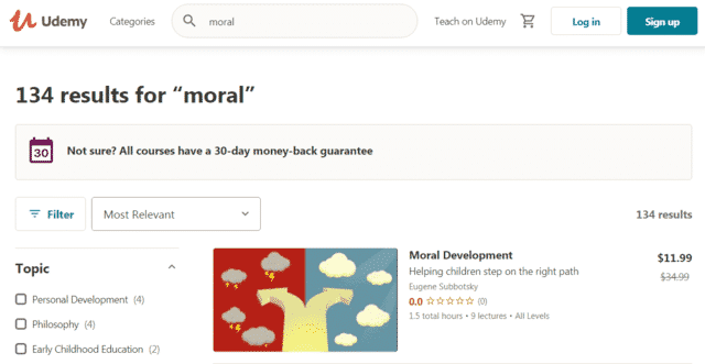Udemy Learn Moral Lessons Online