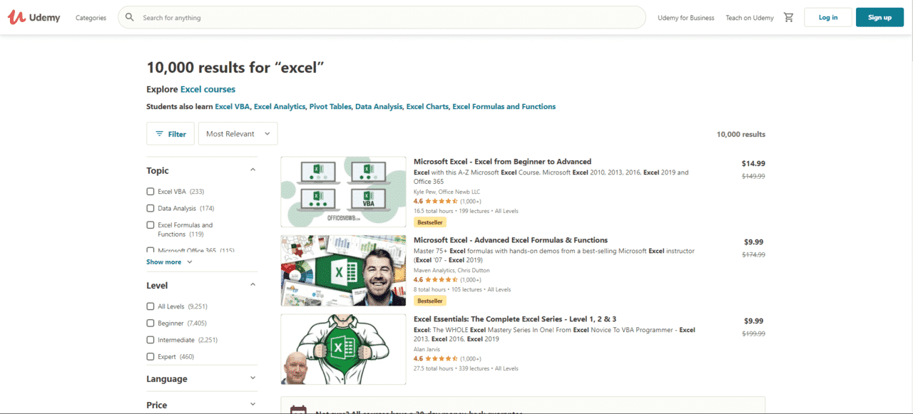 free beginner excel courses online