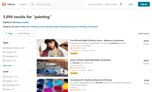 Udemy Learn Painting Lessons Online