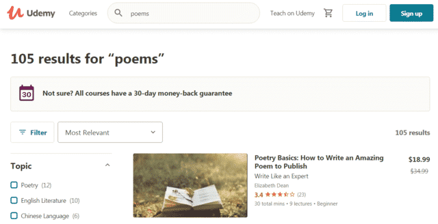 Udemy Learn Poems Lessons Online