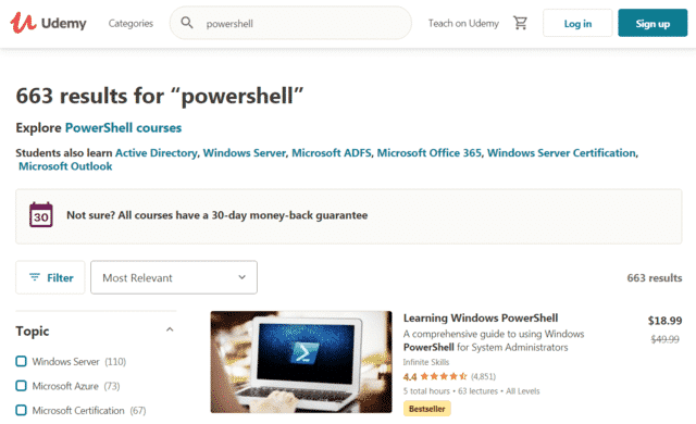 Udemy Learn Powershell Lessons Online