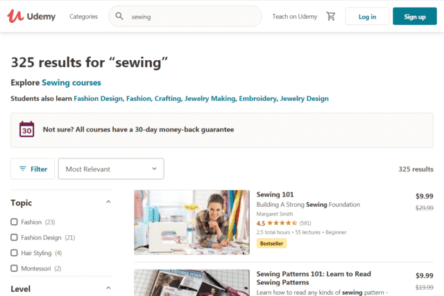 Udemy Learn Sewing Lessons Online