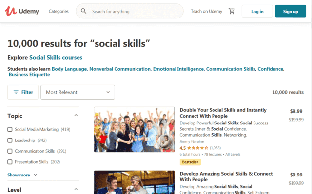 Udemy Learn Social Skills Lessons Online