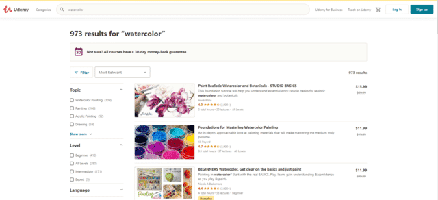 Udemy Learn Watercolour Painting Lessons Online