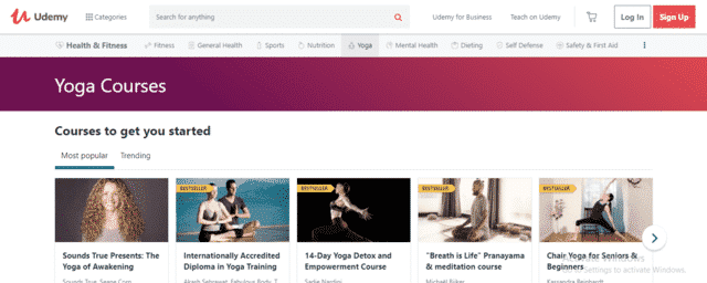 Udemy Learn Yoga Lessons Online