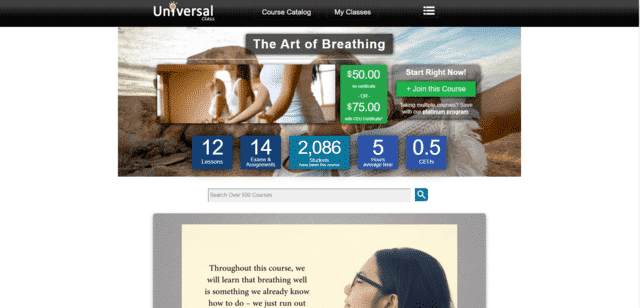 Universalclass Learn Breathing Lessons Online