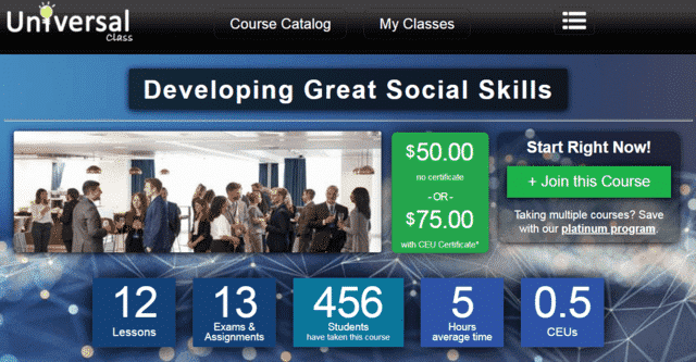 Universalclass Learn Social Skills Lessons Online