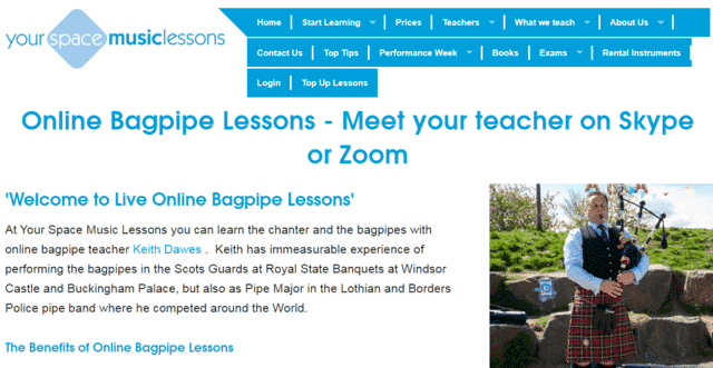Yourspacemusiclessons Learn Bagpipe Lessons Online